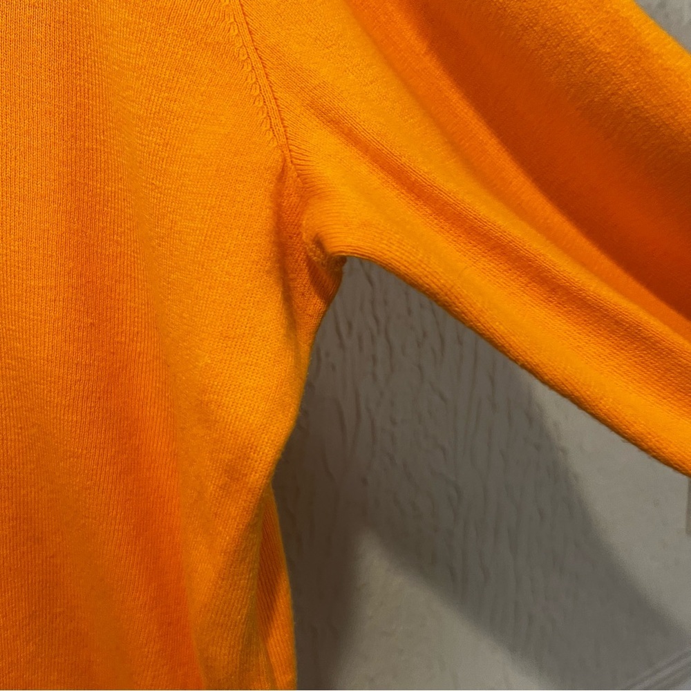 Polo by Ralph Lauren Orange V-Neck Cotton Sweater size large - Picture 9 of 13
